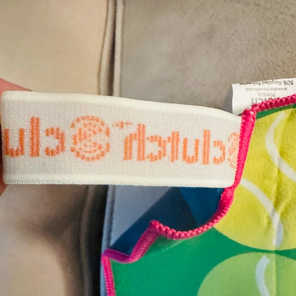Clutch Towel with Tennis Theme NWT